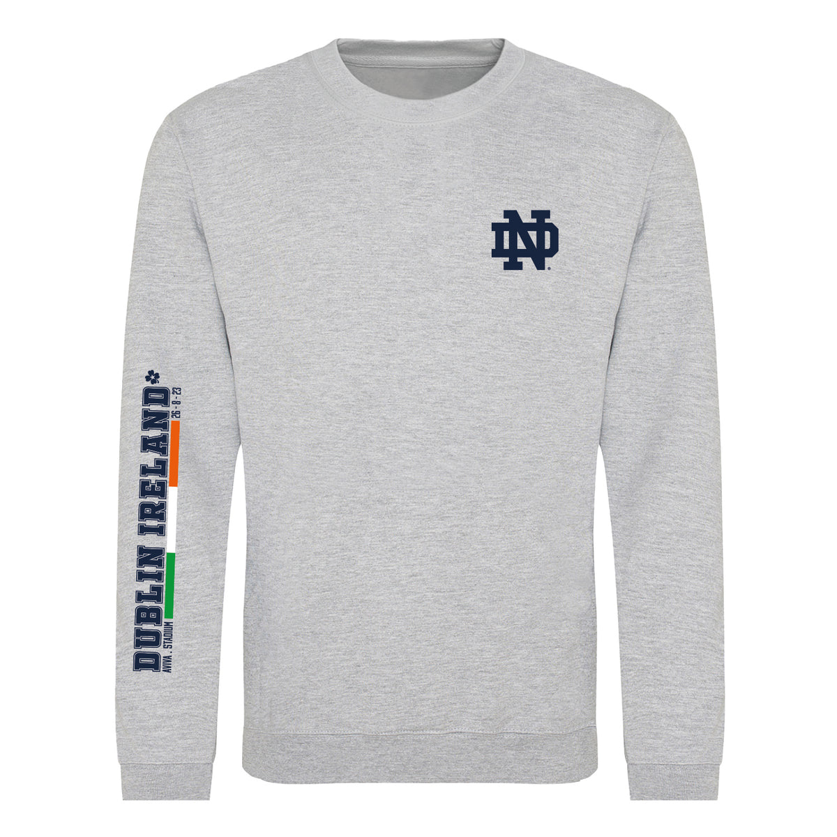 Notre Dame Team ND Grey Sweatshirt – College Football Ireland Store