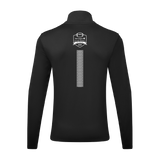 The Click & Collect K-State Charcoal Mens 1/4 zip from College Football Ireland Store features a white crest and large number 1, both centered on the upper back.