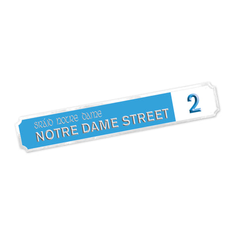 Notre Dame Street Sign